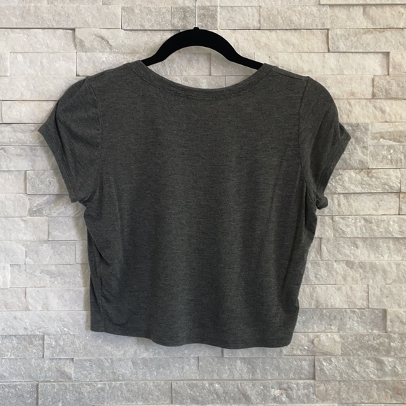 NWOT Grey Crop Top - Picture 2 of 2